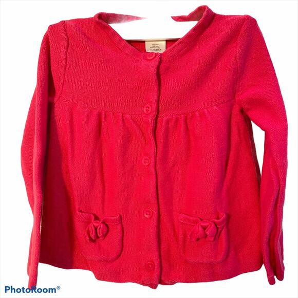 Gymboree 2T girls fuscia cardigan Sweater pockets - Picture 1 of 4